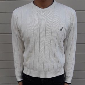 White Nautica Sweater M